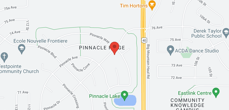 map of 291 Pinnacle Drive
